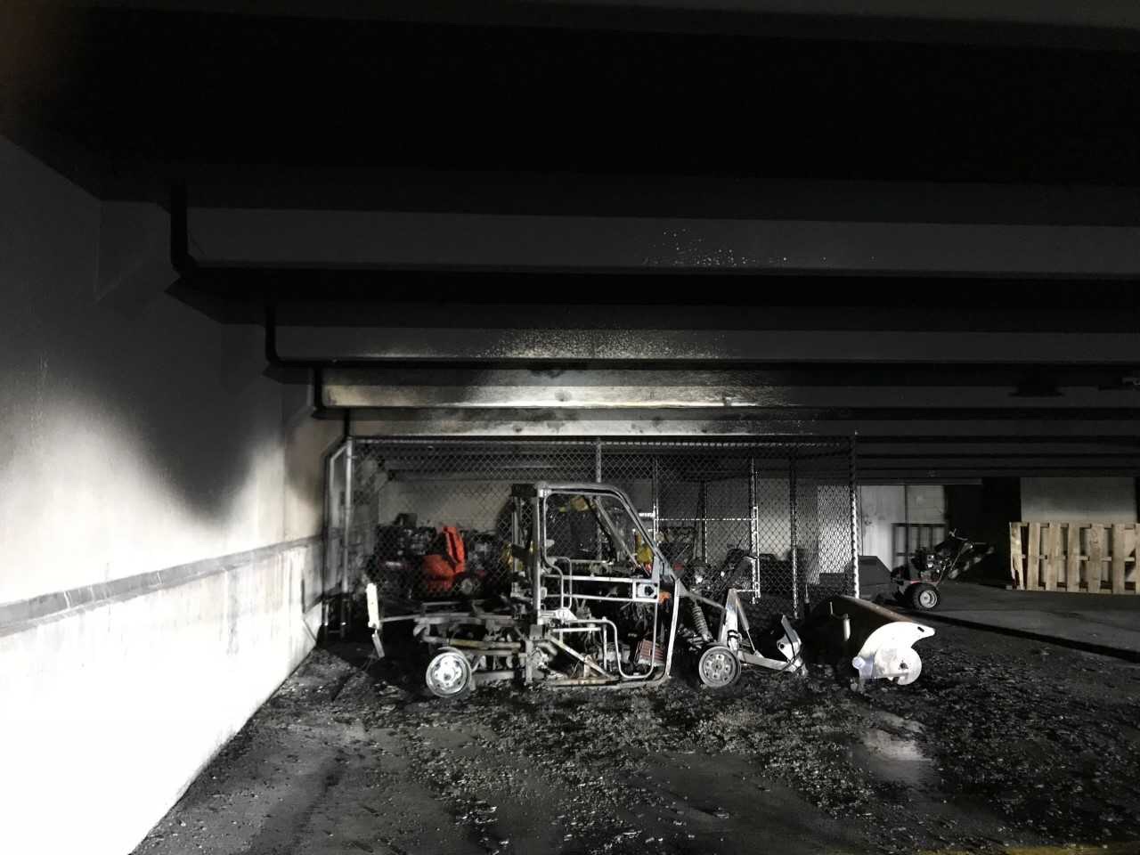 Fire Damages Partners Parking Garage at 255 Grand Union Boulevard at Assembly Row Somerville